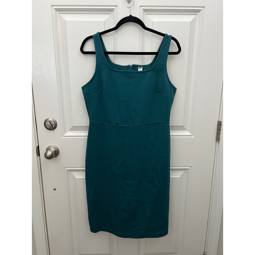Old Navy Womens Teal Green Sleeveless Square Neck Sheath Knit Dress Large
